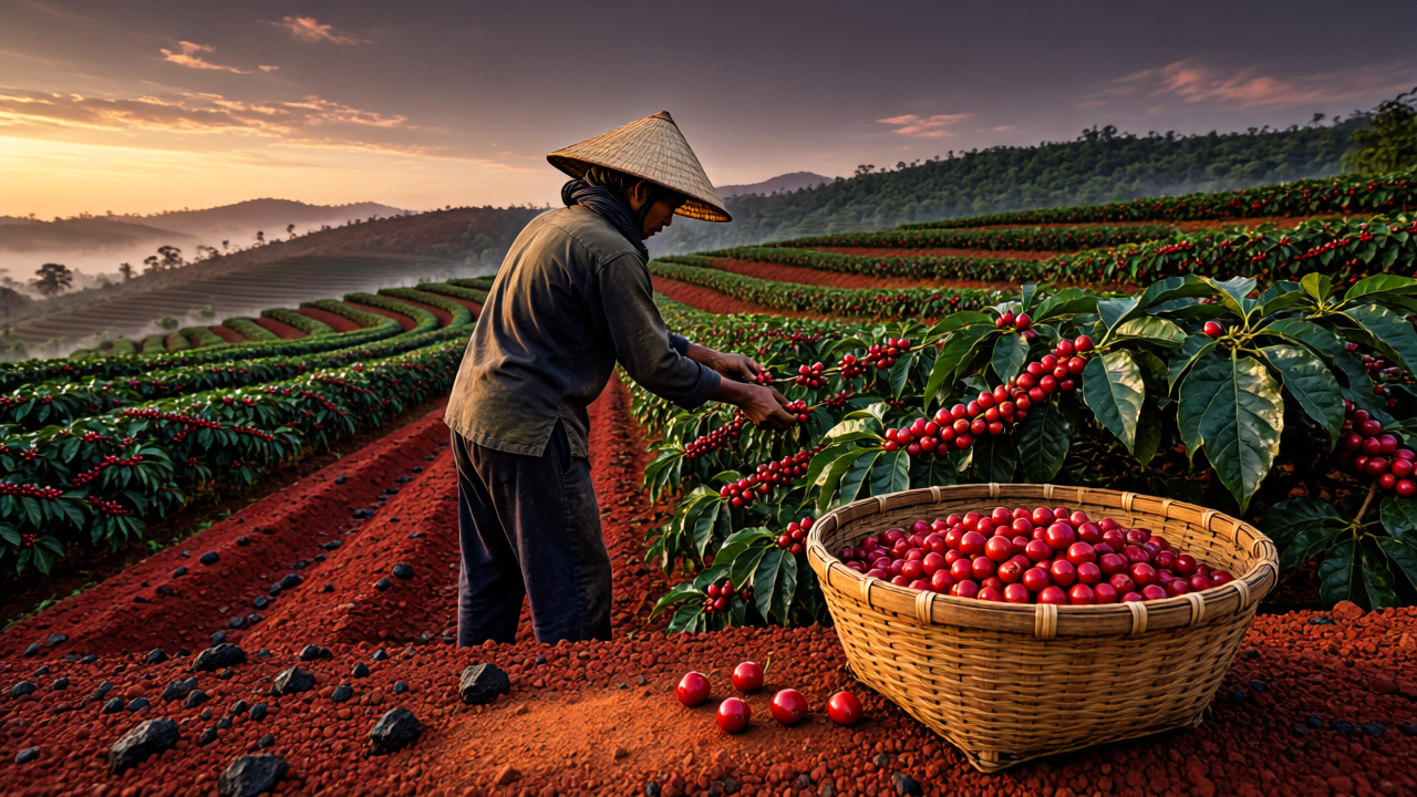 Vietnam Coffee in a Warming World: Why Robusta Is Moving Ahead — Visualization: nodesdaily AI