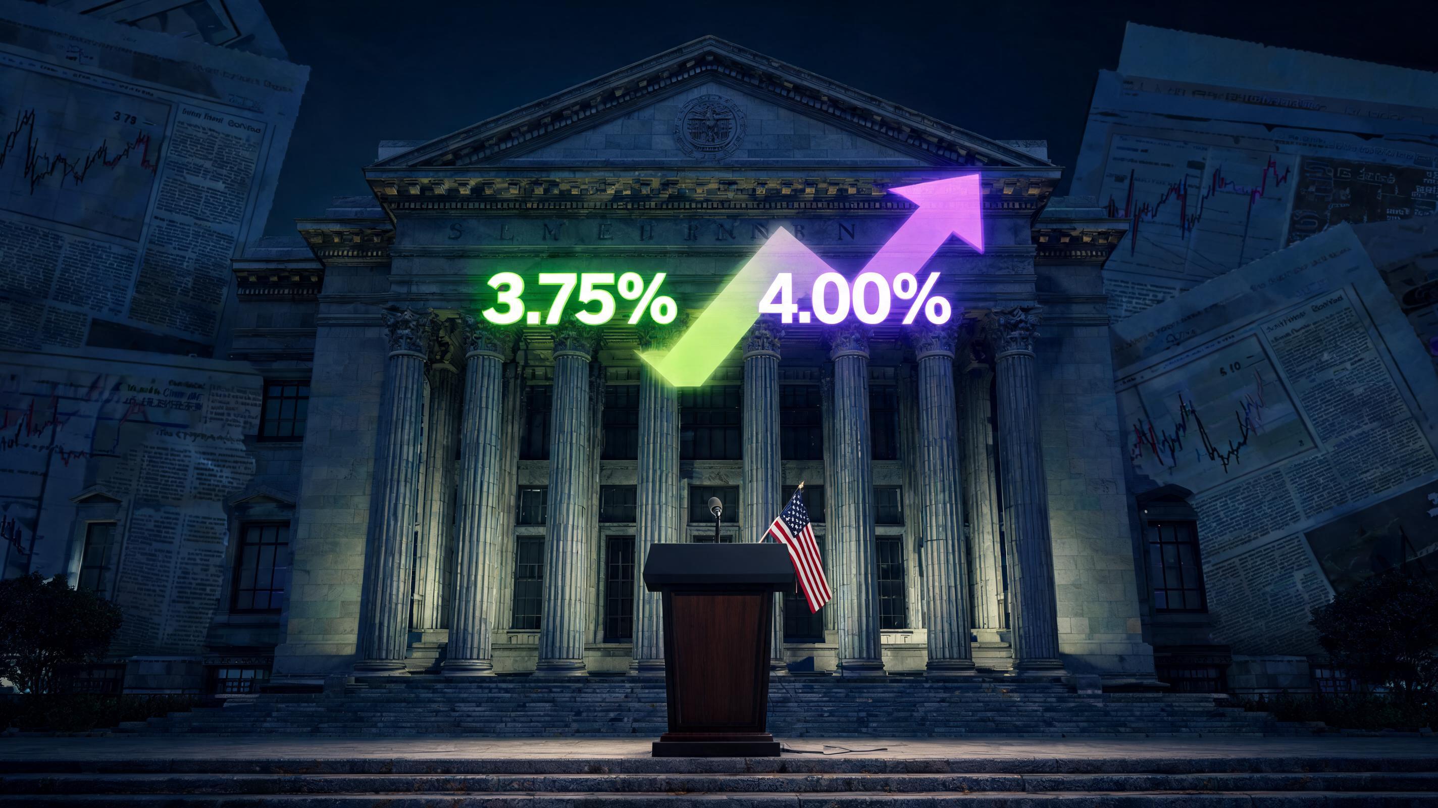 Fed Hikes for First Time Since 2023, Lifting Rate Toward 4 Percent