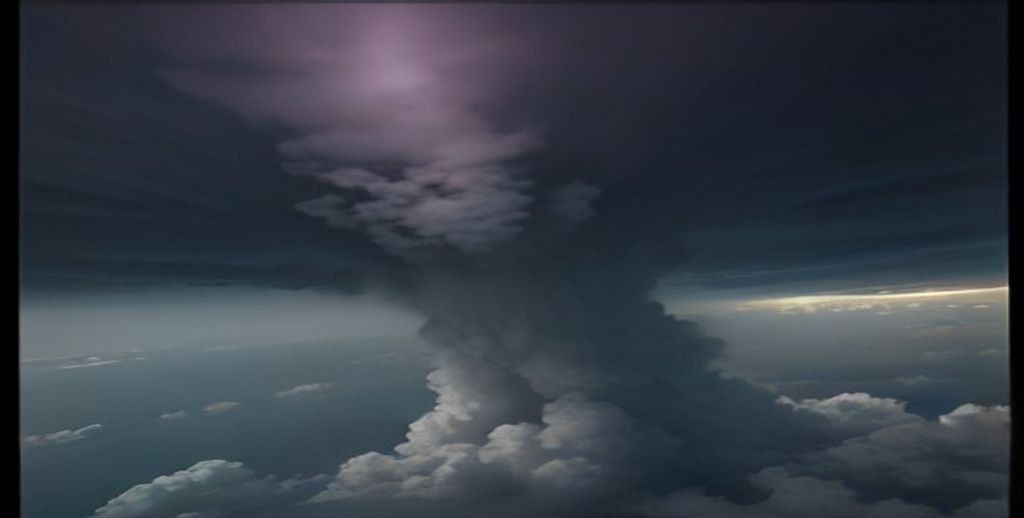 Why the Hurricane Eye Stays Calm and Sunny: The Physics of Sinking Air — Visualization: nodesdaily AI