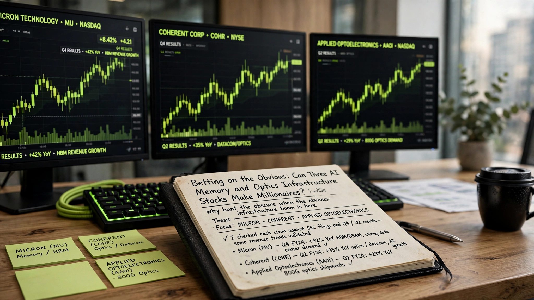 Betting on the Obvious: Can Three AI Memory and Optics Infrastructure Stocks Still Make Millionaires?