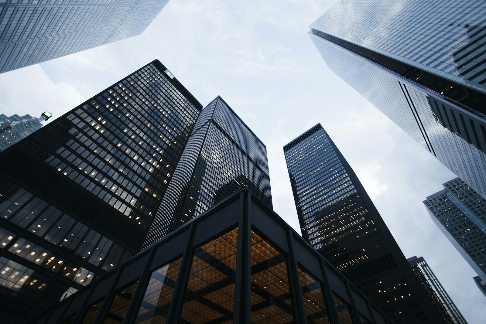 Modern glass office tower