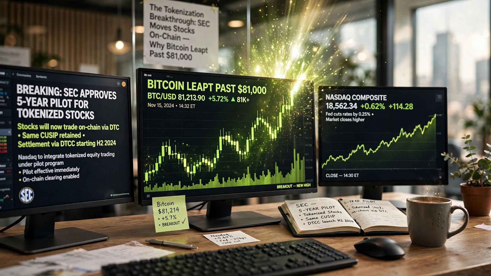The Tokenization Breakthrough: SEC Moves Stocks On-Chain — Why Bitcoin Leapt Past $81,000