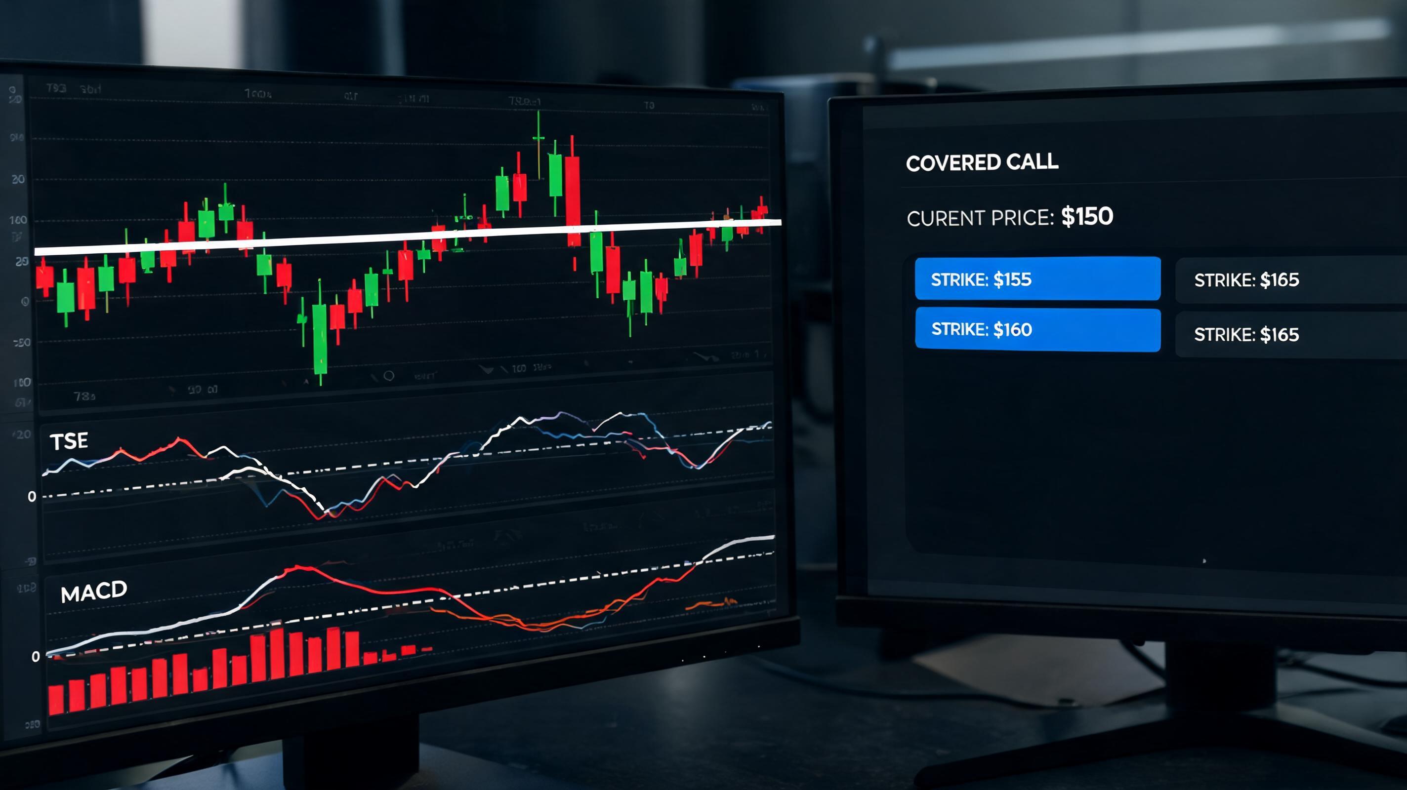 SOXL %55 Düşerken Nasıl 30 Bin Dolar Kazandırdı: Haftalık Covered Call Makinesi — Görsel: nodesdaily AI