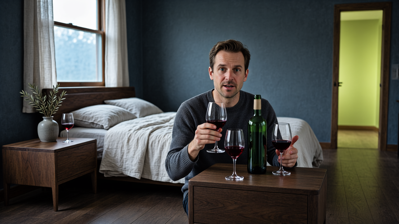 Sleep Scores, Evening Wine, Rethinking Rest — Visualization: nodesdaily AI